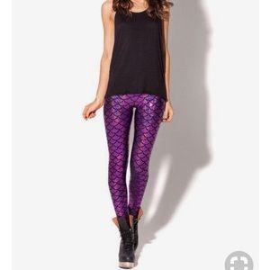 Purple mermaid leggings